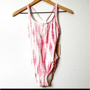 MICHAEL KORS SIZE 6 pink Tie-Dye Women's racerback swimsuit one piece